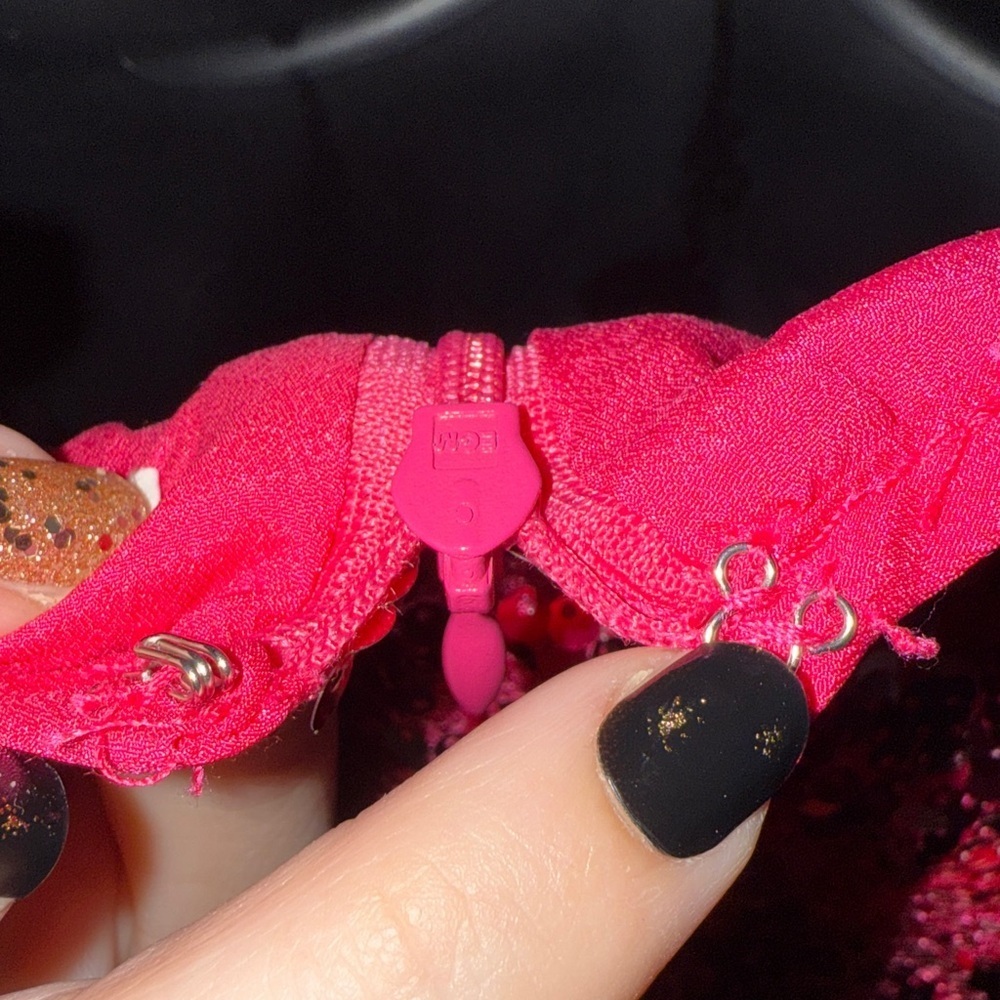 Idem Ditto Hot Pink Sequin Mini Dress Size Small Valentine Date - Picture 5 of 11